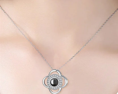 Metal Rose Jewelry Gift Box Necklace