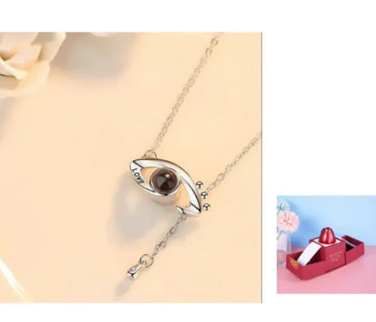 Metal Rose Jewelry Gift Box Necklace